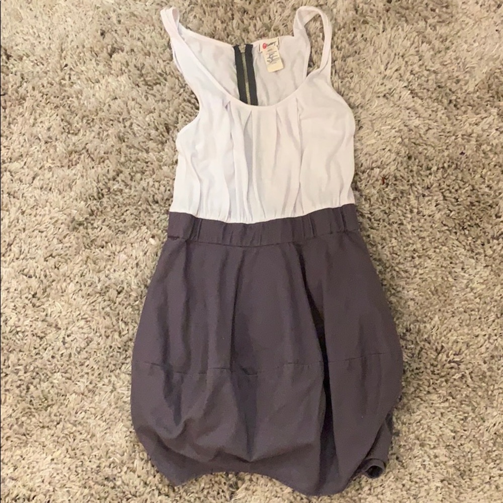 White gray dress